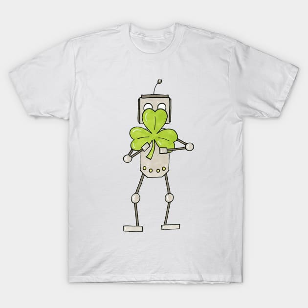 Clover Robot T-Shirt by CuteBotss